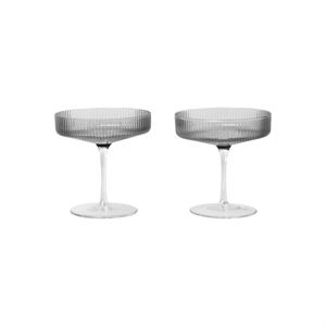 Ferm Living Ripple Champagne Sett med 2 Røkt