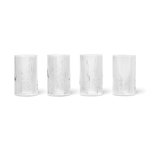 Ferm Living Ripple Verrines Sett med 4 Klar