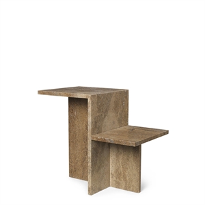 Ferm Living Distinct Sidebord Brun Travertin