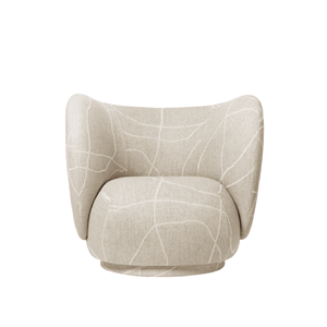 Ferm Living Rico Lenestol med Svingbar Bokslist/ Sand