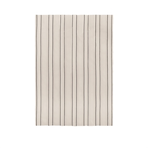 Ferm Living Twill Sengeteppe Dobbelt Off White/ Sort