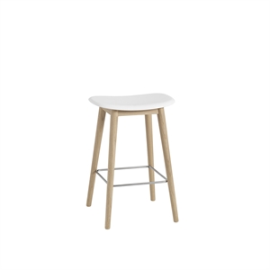 Muuto Fiber Barkrakk med Hvit/Eik H66 cm