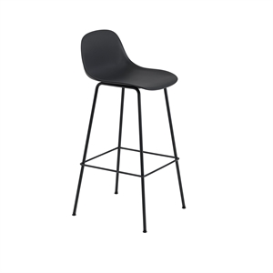 Muuto Fiber Barkrakk med Base og Ryggstøtte Sort H97,5 cm