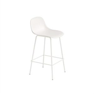 Muuto Fiber Barkrakk med Base og Ryggstøtte Hvit/ Hvit H87,5 cm