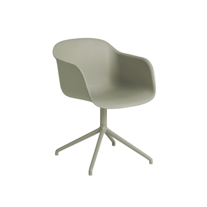Muuto Fiber Spisestol med Armlener og Svingbar Base Grønn