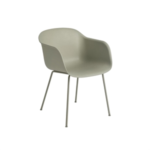 Muuto Fiber Spisestol med Armlener og Base Grønn