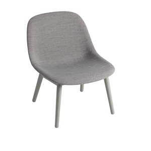 Muuto Fiber Lenestol med Trebase Base Remix 133/ Grå