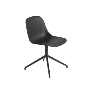 Muuto Fiber Spisestol med Svingbar Base Sort