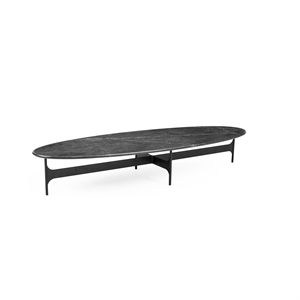 Wendelbo Floema Ovalt Salongbord Sort Nero Marquina Marmor