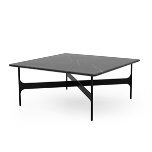 Wendelbo Floema Salongbord 80x80 Sort Nero Marquina Marmor
