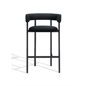 Furniture Copenhagen Font Barkrakk med Armlener 65 cm Remix 196/ Sort Ramme