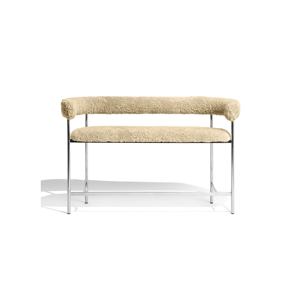 Furniture Copenhagen Font Barsofa 65 cm Saueskinn Honningfarget/Polert Stålramme