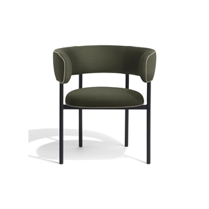 Furniture Copenhagen Font Spisestol med Armlener Vidar 972/ Sort Ramme