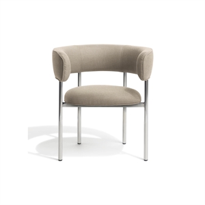 Furniture Copenhagen Font Spisestol med Armlener Hallingdal 65 200/polert Stålramme