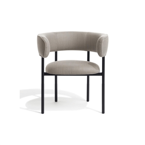 Furniture Copenhagen Font Spisestol med Armlener Trio 0205/ Sort Ramme