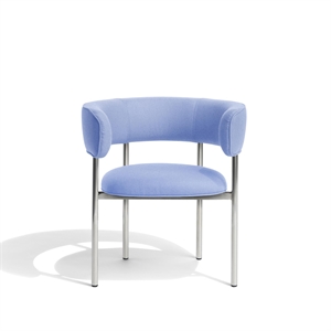 Furniture Copenhagen Font Spisestol med Armlener Divina 676/polert Stålramme
