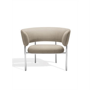 Furniture Copenhagen Font Lenestol med Armlener Hallingdal 65 200/polert Stålramme