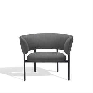 Furniture Copenhagen Font Lenestol med Armlener Remix 143/ Sort Ramme