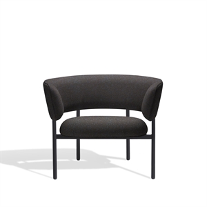 Furniture Copenhagen Font Lenestol med Armlener Boucle Zero 0010/ Sort Ramme