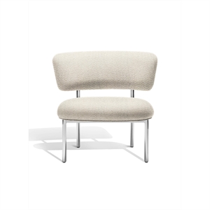 Furniture Copenhagen Font Lenestol Beige Boucle Elle 0200/polert Stålramme