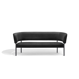 Furniture Copenhagen Font Sofa Dunes Antrasitt Skinn/ Sort Ramme