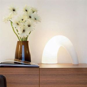 FontanaArte Thor Bordlampe Opal Glass Liten