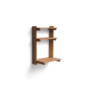 Form & Refine Beam kontorvegghylle 3 dyp Brun furu