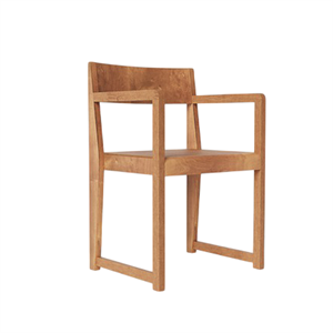 Frama 01 Spisestol med Armlener Varm Brun