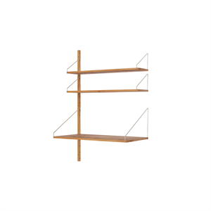 Frama Hylle til Bibliotek, Tilleggsskrivebordsseksjon, 114,8x80, Naturlig Eik