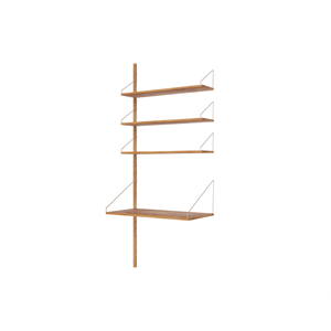 Frama Hylle til Bibliotek, Tilleggsskrivebordsseksjon, 185,2x80, Naturlig Eik