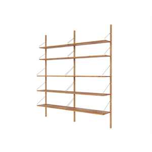Frama Hylle Bibliotek Dobbel Seksjon Bokhylle 185,2x80 Naturlig Eik