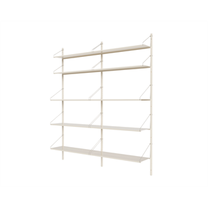 Frama Hylle Bibliotek Dobbel Seksjon Bokhylle 185,2x80 Varm Hvit