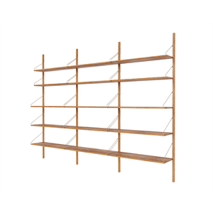 Frama Hylle Bibliotek Trippelseksjon Bokhylle 185,2x80 Naturlig Eik