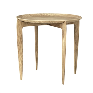 Fritz Hansen Brett Salongbord Eikebord Ø45