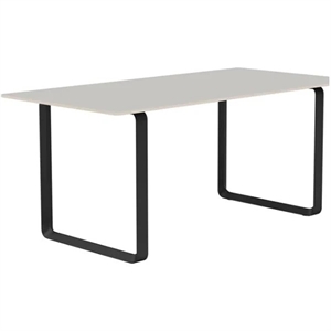 Muuto 70/70 Spisebord 170x85 Grå Linoleum/ Sort