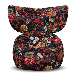 Moooi Hana Wingback Swivel EA Lenestol Tokyo Blå/ Blå Fløyel