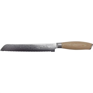 Mareld Akio japansk brødkniv 20 cm lyst tre