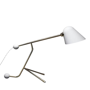 TATO Beghina Bordlampe Hvid & Messing