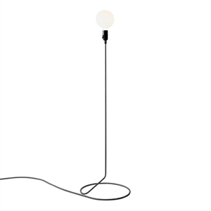 Design House Stockholm Gulvlampe med Ledning uten Pære , Sort