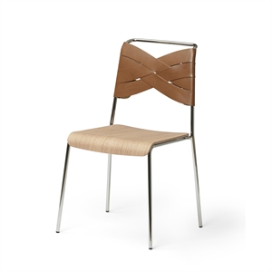 Design House Stockholm Torso Spisestuestol Krom/eik/konjakk