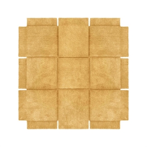 Design House Stockholm Kurvteppe 180x180 Gul Oker