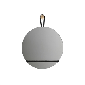 Design House Stockholm Lasso Speil Rund Klar/ Sort