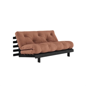 Karup Roots Sovesofa med Roots Madrass 160x200 Leirbrun/svart Lakkert