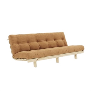 Karup Lean Sovesofa med Alpha-madrass 130x200 Fudge Brown/Raw