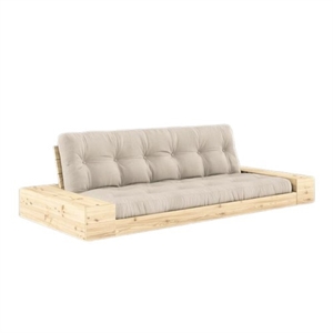 Karup Base Sovesofa med Sideboks og 5-lags Madrass Klar/ Beige
