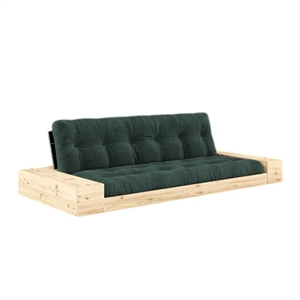 Karup Base Sovesofa med Sideboks og 5-lags Madrass Black Night/Tang