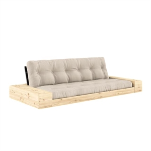 Karup Base Sovesofa med Sideboks og 5-lags Madrass Svart Natt/ Beige