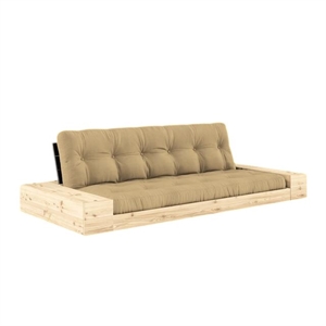 Karup Base Sovesofa med Sideboks og 5-lags Madrass Svart Natt/ Beige