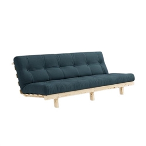Karup Lean Sovesofa med Alpha-madrass 130x200 Petroleum/rå