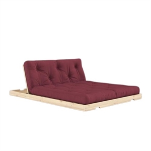 Karup Flip-sovesofa med Madrass 140x200 Bordeaux/Rå